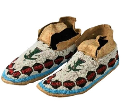 Native American Style Handmade Beaded Powwow Dance Moccasin PMC714