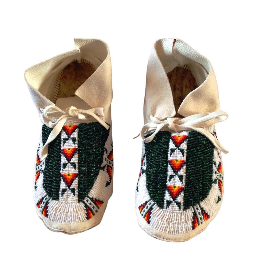 Native American Style Handmade Beaded Powwow Dance Moccasin PMC715