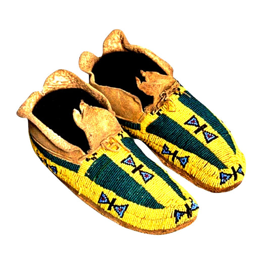 Native American Style Handmade Beaded Powwow Dance Moccasin PMC718