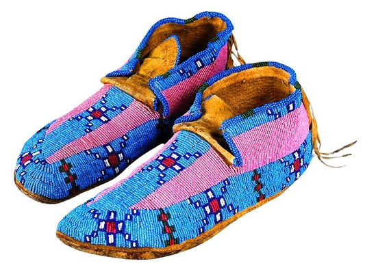 Native American Style Handmade Beaded Powwow Dance Moccasin PMC719