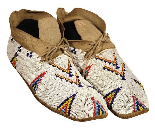 Native American Style Handmade Beaded Powwow Dance Moccasin PMC720