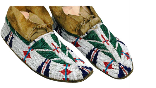 Native American Style Handmade Beaded Powwow Dance Moccasin PMC723