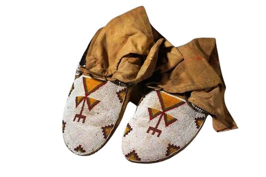 Native American Style Handmade Beaded Powwow Dance Moccasin PMC734