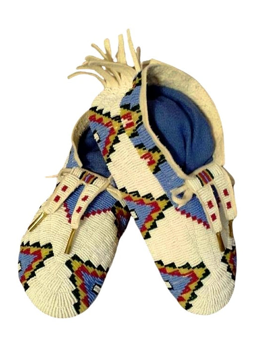 Native American Style Handmade Beaded Powwow Dance Moccasin PMC737