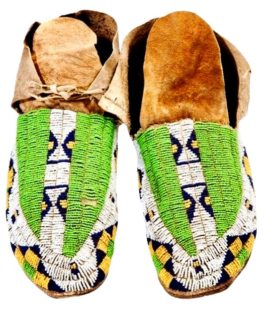 Native American Style Handmade Beaded Powwow Dance Moccasin PMC739