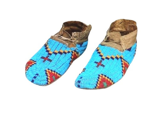 Native American Style Handmade Beaded Powwow Dance Moccasin PMC741