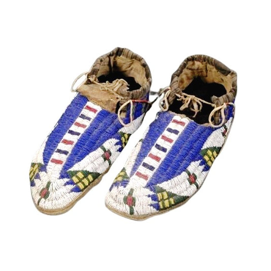 Native American Style Handmade Beaded Powwow Dance Moccasin PMC742
