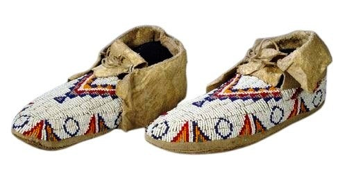 Native American Style Handmade Beaded Powwow Dance Moccasin PMC744