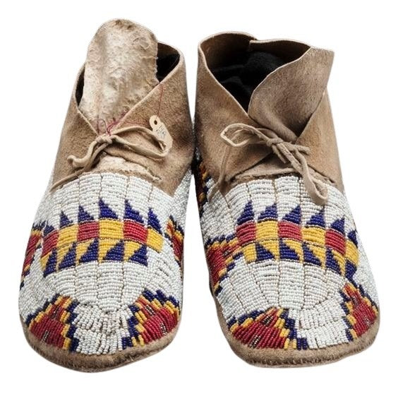 Native American Style Handmade Beaded Powwow Dance Moccasin PMC749