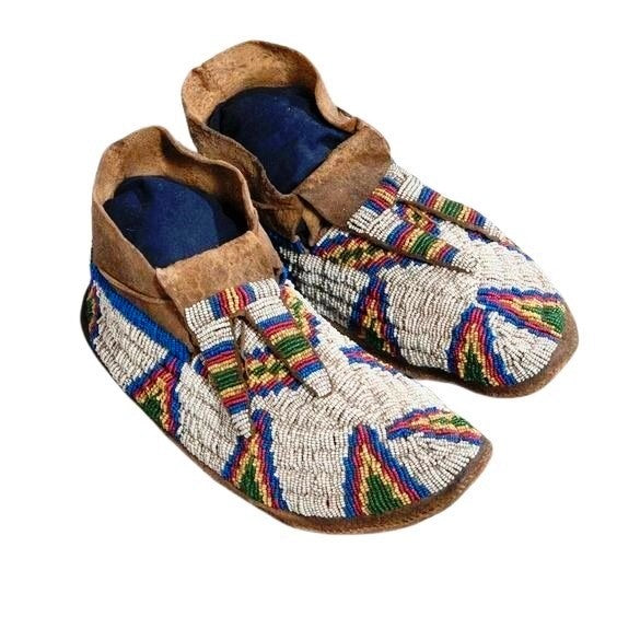 Native American Style Handmade Beaded Powwow Dance Moccasin PMC751