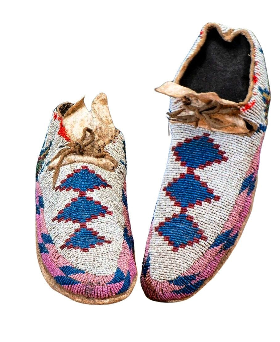 Native American Style Handmade Beaded Powwow Dance Moccasin PMC752