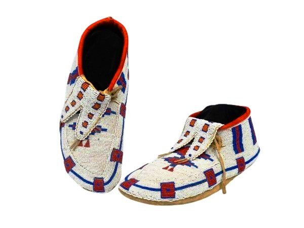 Native American Style Handmade Beaded Powwow Dance Moccasin PMC754