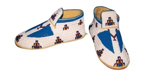 Native American Style Handmade Beaded Powwow Dance Moccasin PMC759
