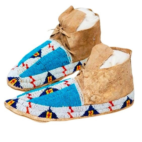 Native American Style Handmade Beaded Powwow Dance Moccasin PMC761