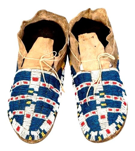 Native American Style Handmade Beaded Powwow Dance Moccasin PMC767