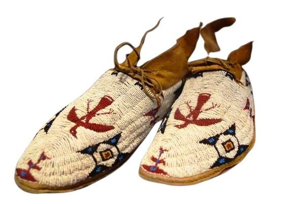Native American Style Handmade Beaded Powwow Dance Moccasin PMC768