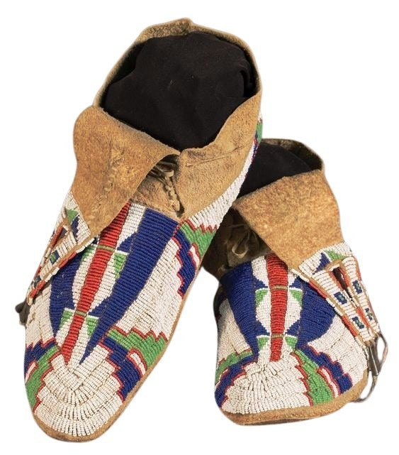 Native American Style Handmade Beaded Powwow Dance Moccasin PMC769