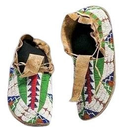 Native American Style Handmade Beaded Powwow Dance Moccasin PMC771
