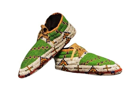 Native American Style Handmade Beaded Powwow Dance Moccasin PMC786