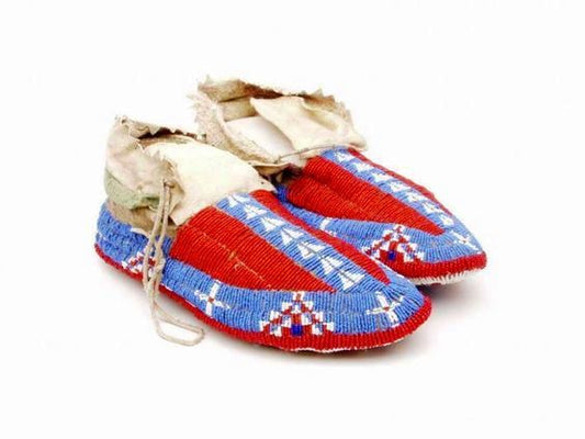 Native American Style Handmade Beaded Powwow Dance Moccasin PMC789