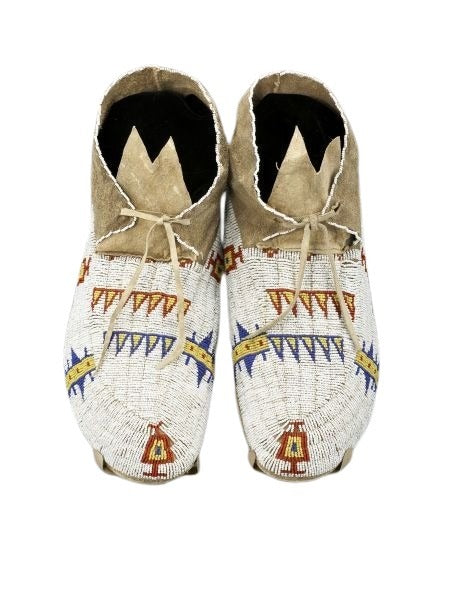 Native American Style Handmade Beaded Powwow Dance Moccasin PMC798