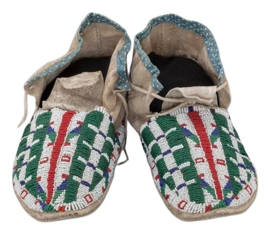 Native American Style Handmade Beaded Powwow Dance Moccasin PMC799