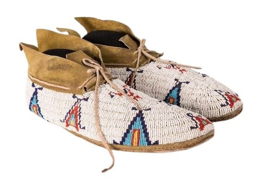 Native American Style Handmade Beaded Powwow Dance Moccasin PMC801