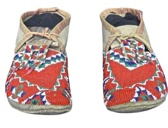 Native American Style Handmade Beaded Powwow Dance Moccasin PMC807