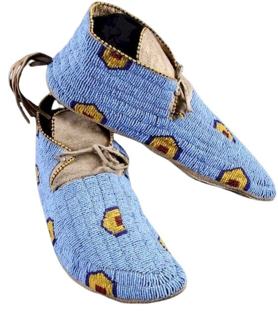 Native American Style Handmade Beaded Powwow Dance Moccasin PMC814