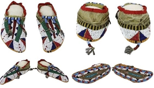 Native American Style Handmade Beaded Powwow Dance Moccasin PMC820