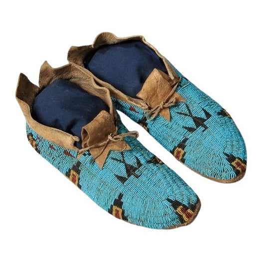 Native American Style Handmade Beaded Powwow Dance Moccasin PMC823