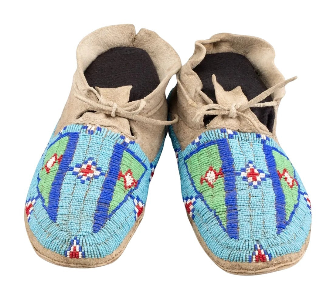 Native American Style Handmade Beaded Powwow Dance Moccasin PMC828