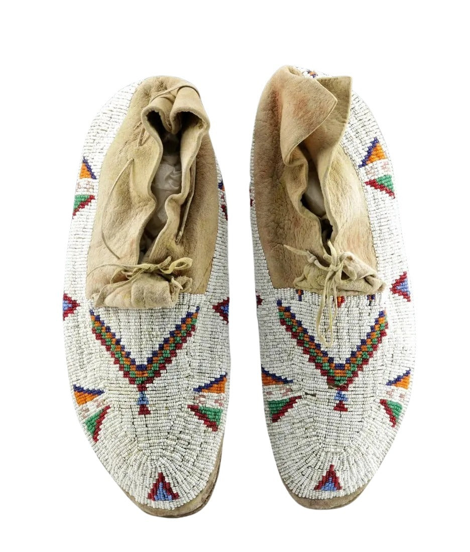 Native American Style Handmade Beaded Powwow Dance Moccasin PMC829