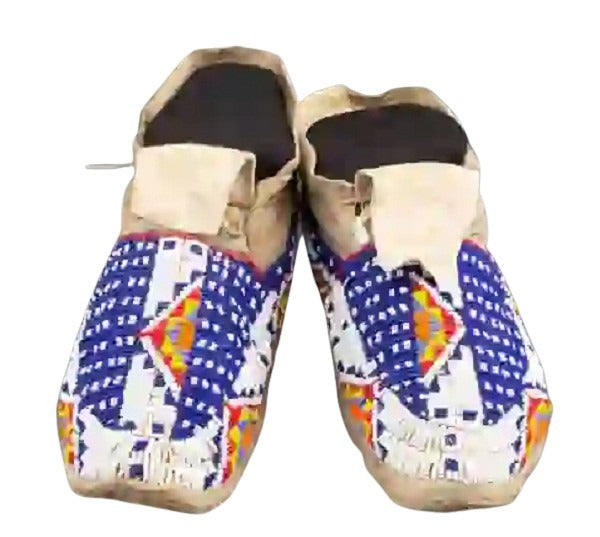 Native American Style Handmade Beaded Powwow Dance Moccasin PMC832