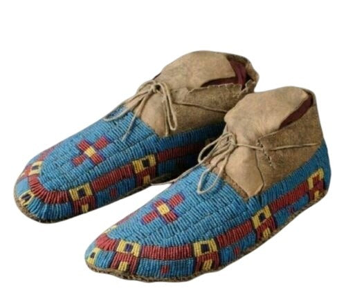 Native American Style Handmade Beaded Powwow Dance Moccasin PMC836