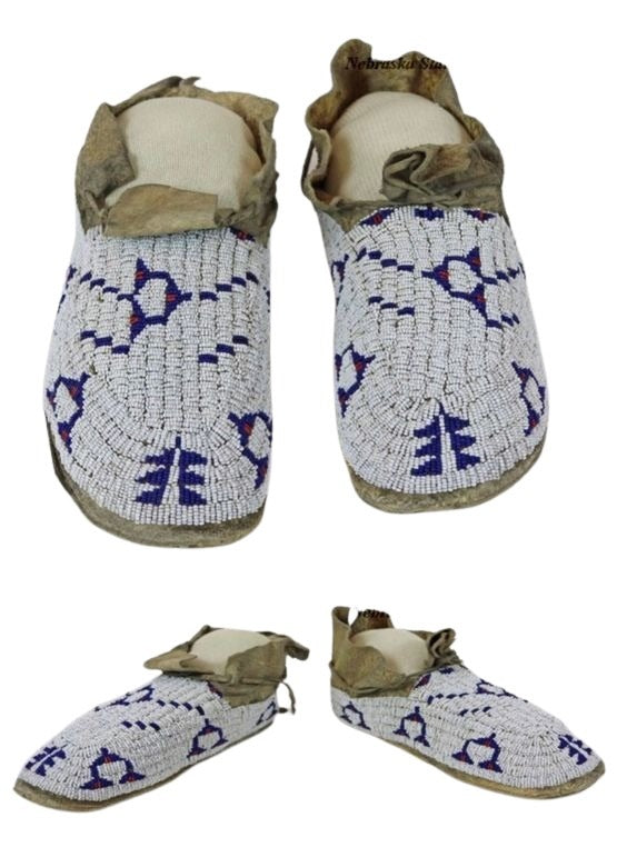 Native American Style Handmade Beaded Powwow Dance Moccasin PMC841