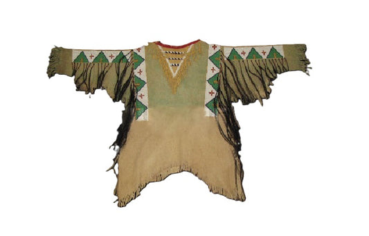 Native American Style Handmade Powwow Beaded War Shirt 