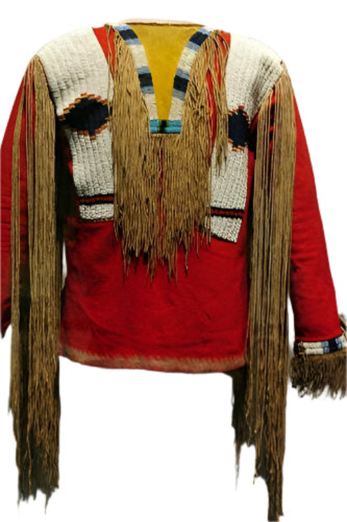 Native American Style Handmade Powwow Beaded War Shirt PWS1157