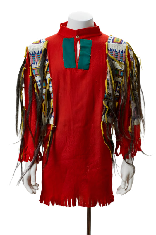 Native American Style Handmade Powwow Beaded War Shirt PWS1466