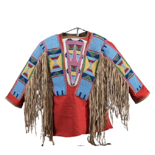 Native American Style Handmade Powwow Beaded War Shirt PWS1812