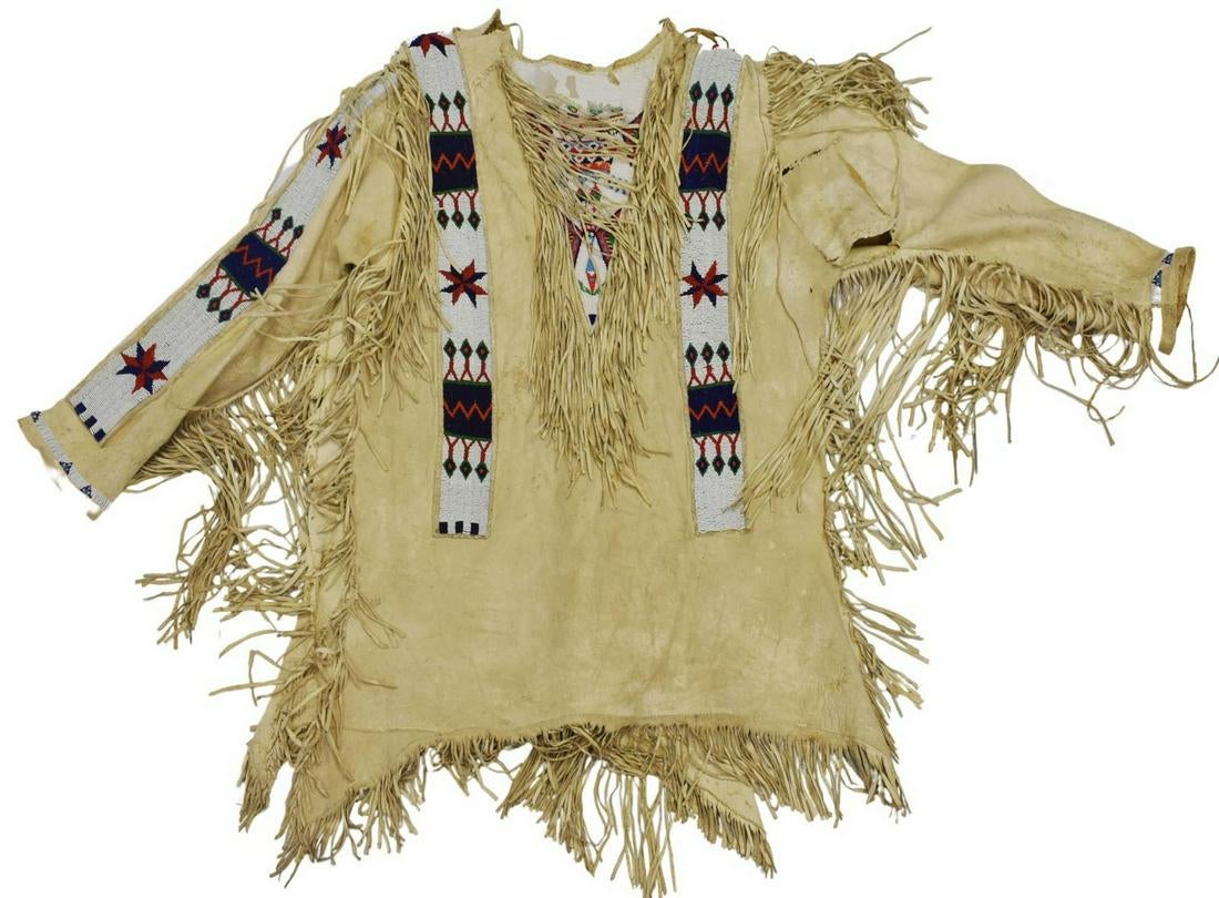 Native American Style Handmade Powwow Beaded War Shirt PWS1814