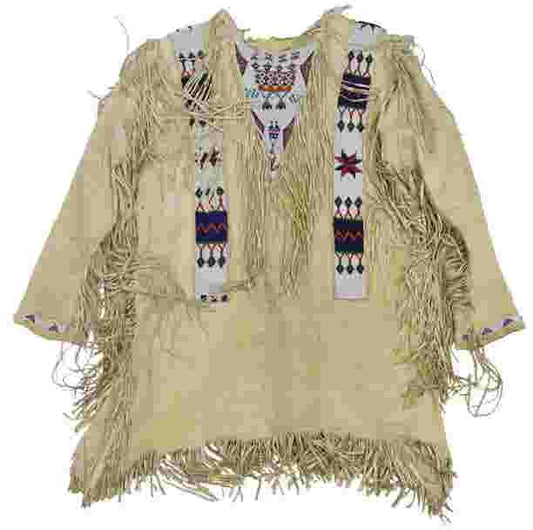 Native American Style Handmade Powwow Beaded War Shirt PWS1815