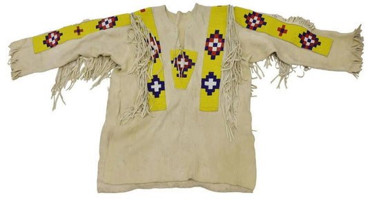 Native American Style Handmade Powwow Beaded War Shirt PWS1818
