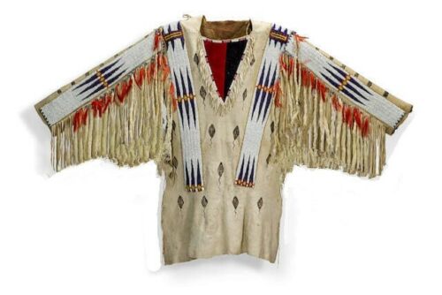 Native American Style Handmade Powwow Beaded War Shirt PWS1865