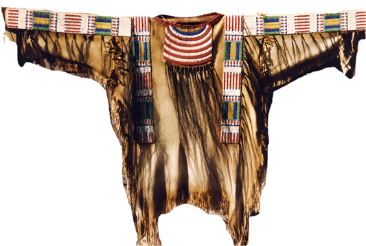 Native American Style Handmade Powwow Beaded War Shirt PWS3002