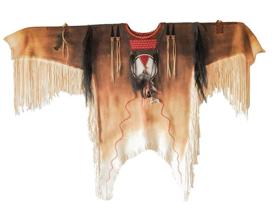 Native American Style Handmade Powwow Beaded War Shirt PWS3026