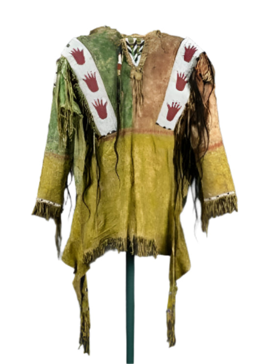 Native American Style Handmade Powwow Beaded War Shirt PWS3036