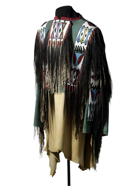Native American Style Handmade Powwow Beaded War Shirt PWS3048