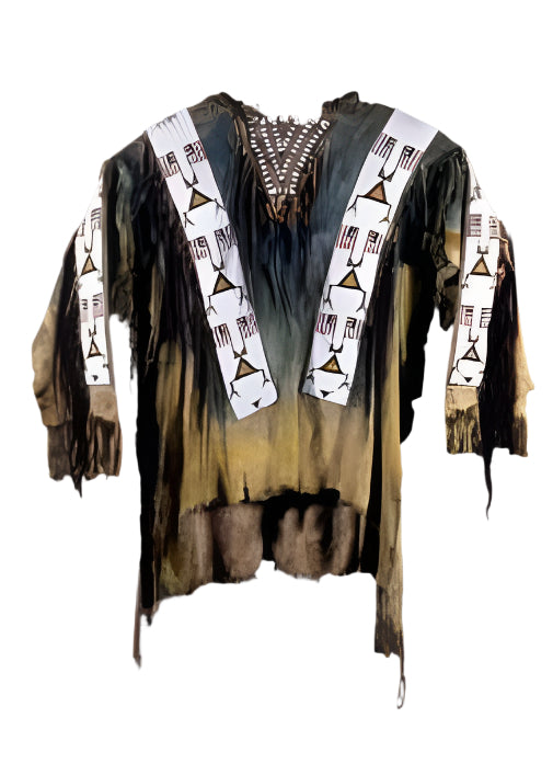 Native American Style Handmade Powwow Beaded War Shirt PWS3060