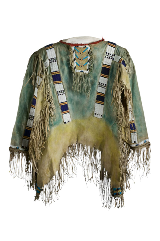 Native American Style Handmade Powwow Beaded War Shirt PWS3136